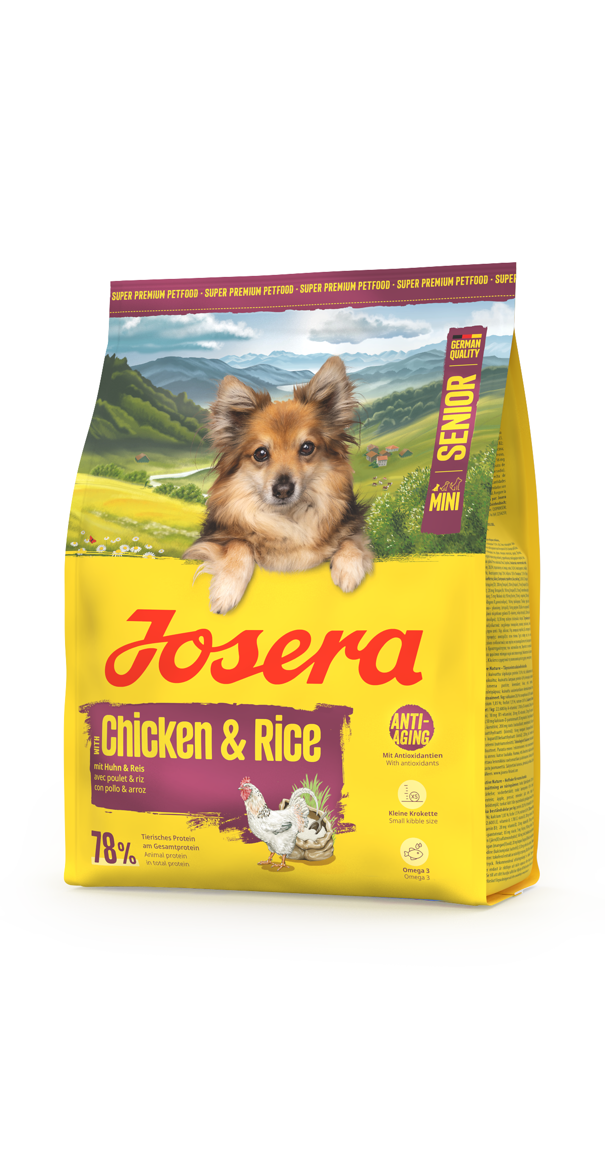 Opakowanie karmy MINI SENIOR CHICKEN & RICE